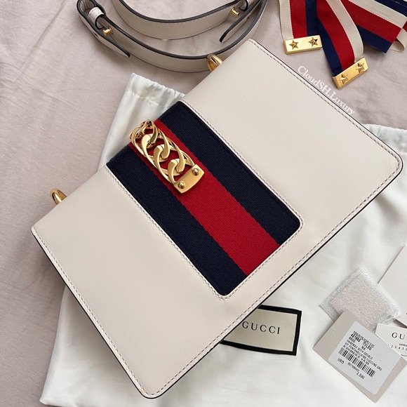 Auth Gucci White Sylvie Small Bag - Excellent condition - Picture 2 of 16